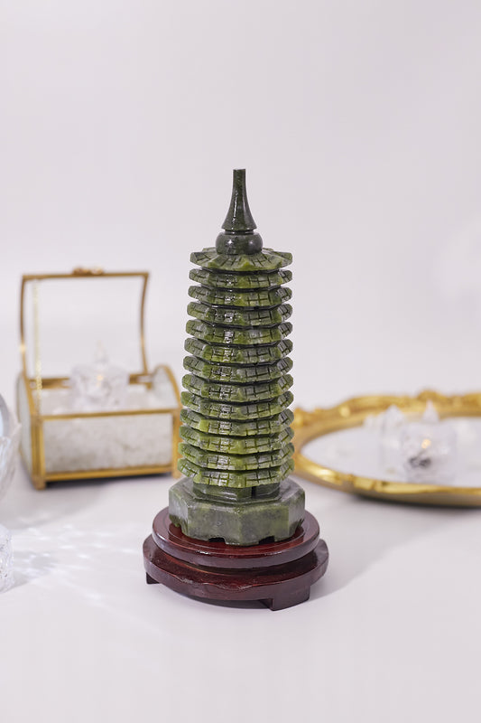 Consecrated Jade Wenchang Tower (13 layers) 19CM