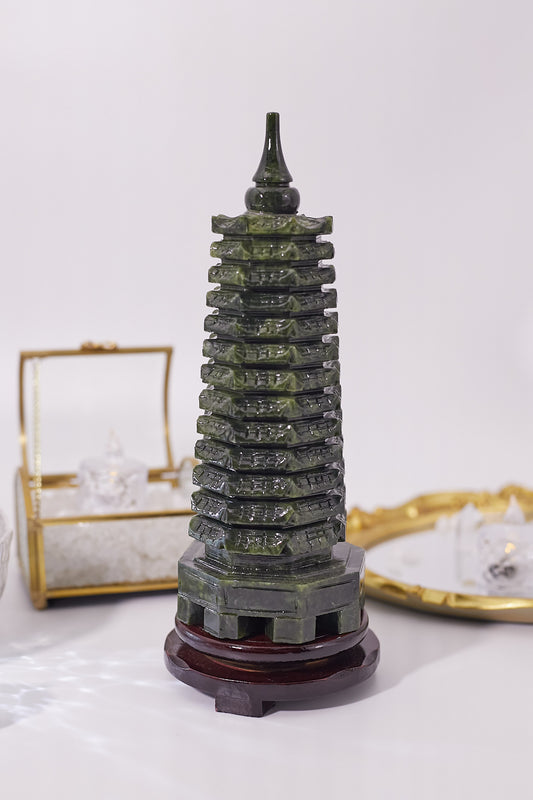 Consecrated Jade Wenchang Tower (13 layers) 23CM