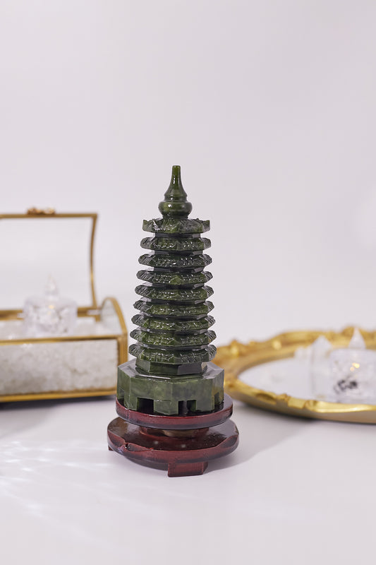 Jade Wenchang Tower (nine layers) 15CM
