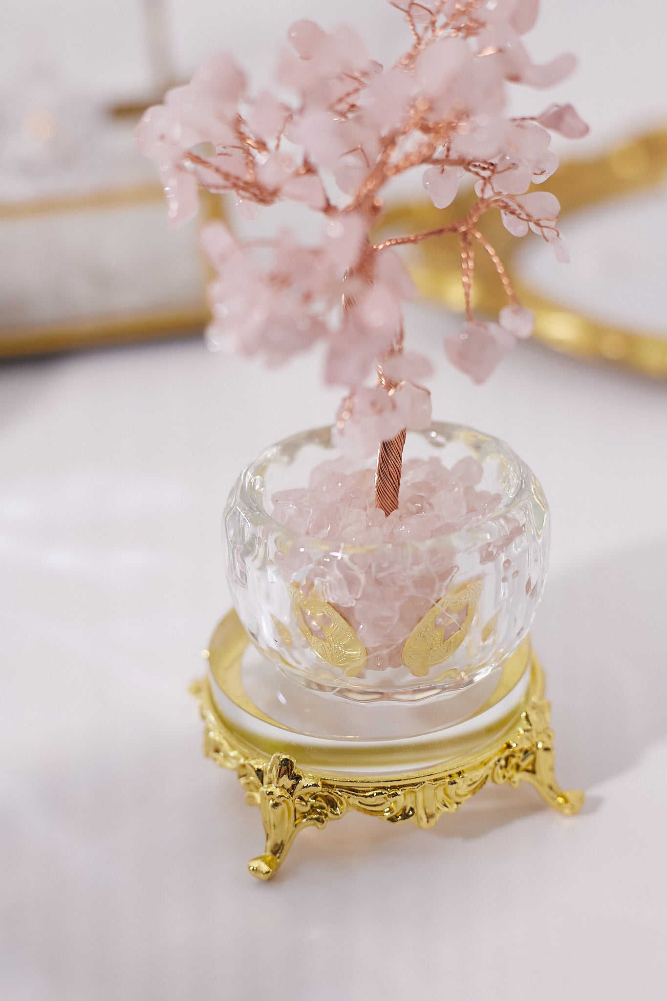 Rose Quartz Coin Tree-Tree of Love