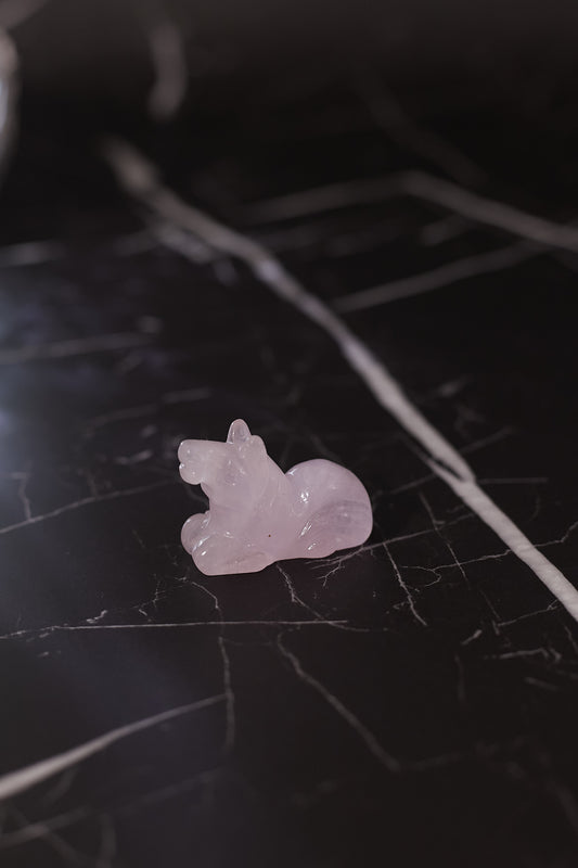 Consecrated Rose Quartz Zodiac Ornament - Noon Horse