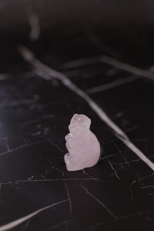 Consecrated Rose Quartz Zodiac Ornament - Monkey