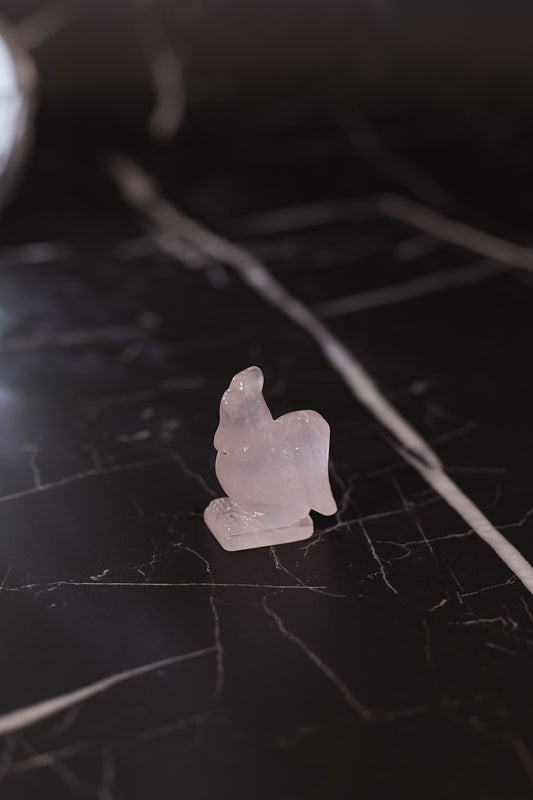 Consecrated Rose Quartz Zodiac Ornament - Rooster