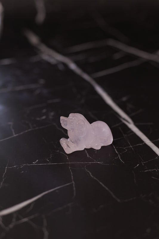 Consecrated Rose Quartz Zodiac Ornament - Dog
