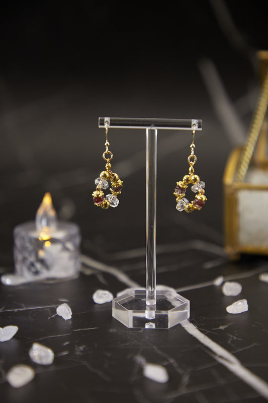 E012-Super seven small hoop earrings