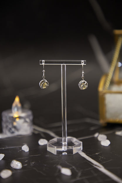 E014-Citrine Planet Ear Hook