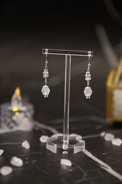 E023-Blue Moon Sparkling Earrings