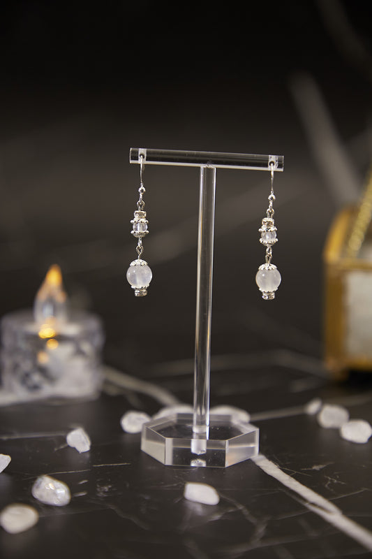 E023-Blue Moon Sparkling Earrings