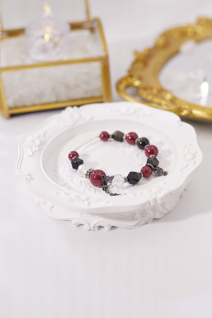 C027-Purple Gold Sand·White Crystal·Gold Obsidian