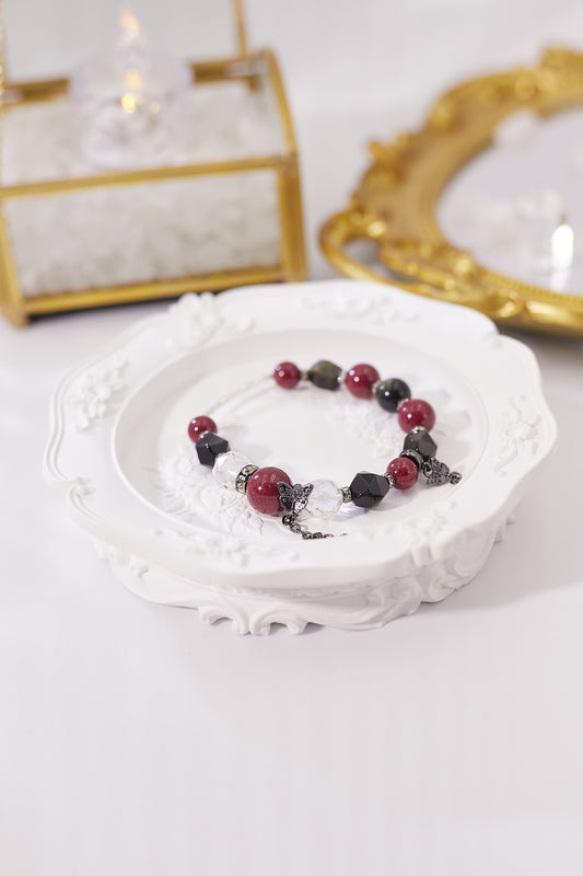 C027-Purple Gold Sand·White Crystal·Gold Obsidian