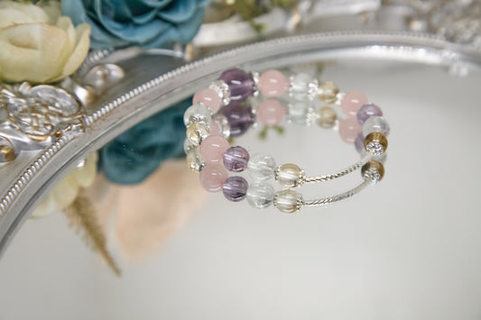C009-Amethyst．Pink Quartz．Green Asahi．Citrine
