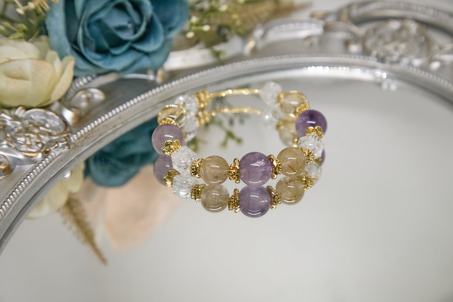 C014-Purple Super Seven・White Asai・Golden Quartz・Citrine