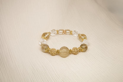 C007-Rose Quartz, White Quartz, Citrine, White Asai