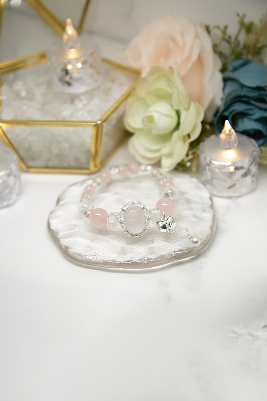 C016-Pink quartz・Ice strawberry quartz・White Asai