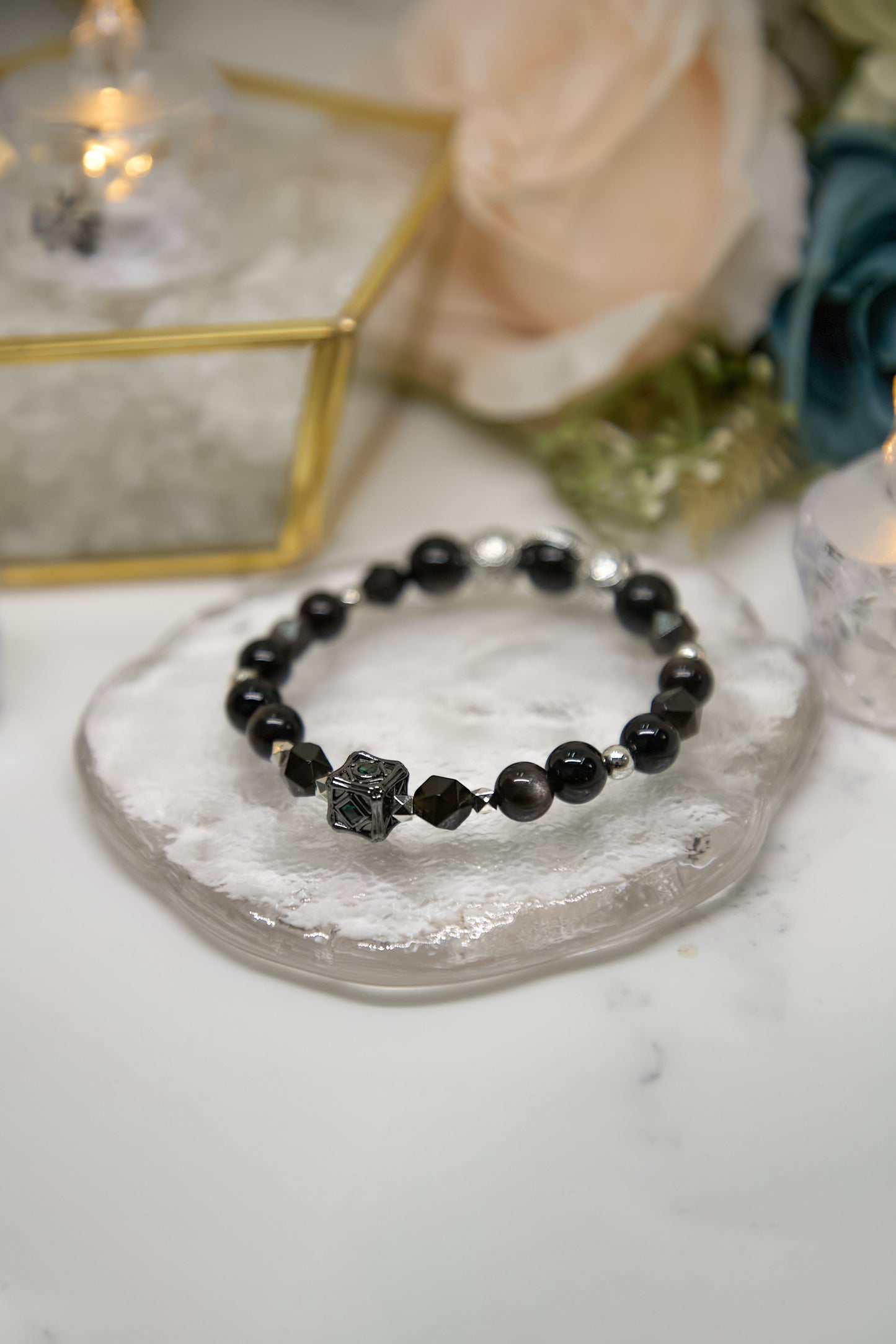 C022-Black Gold Obsidian・Silver Obsidian・Gold Obsidian